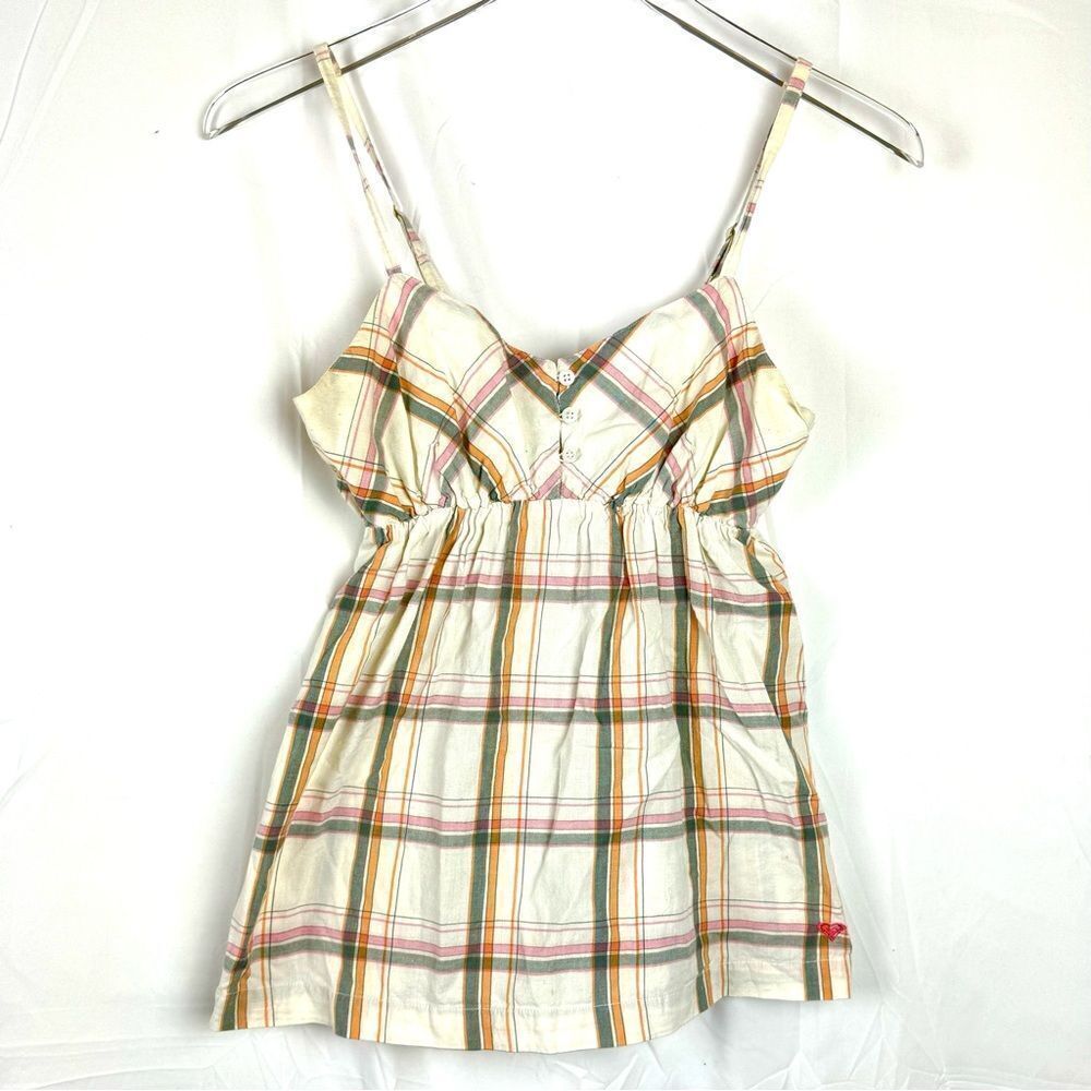 Roxy vintage Y2K plaid tank top
